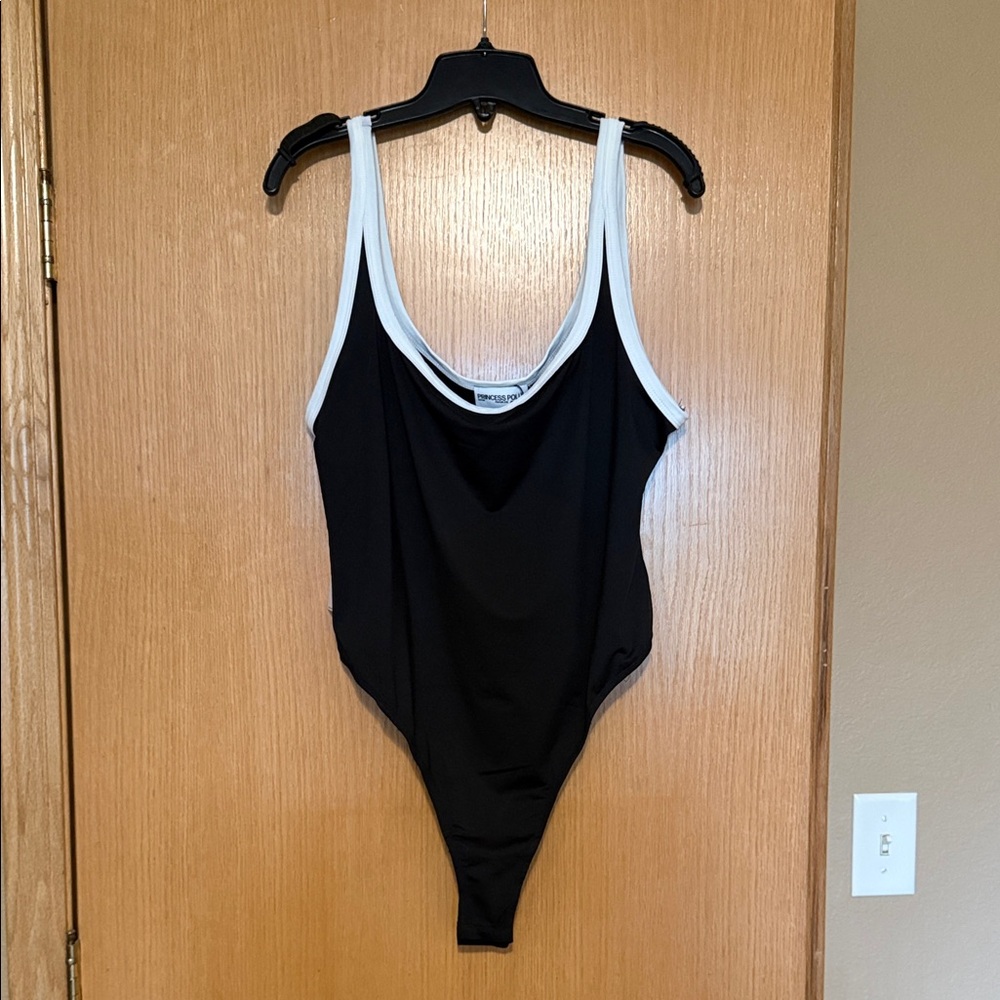 Princess Polly Black Bodysuit Curve Plus New With Tags